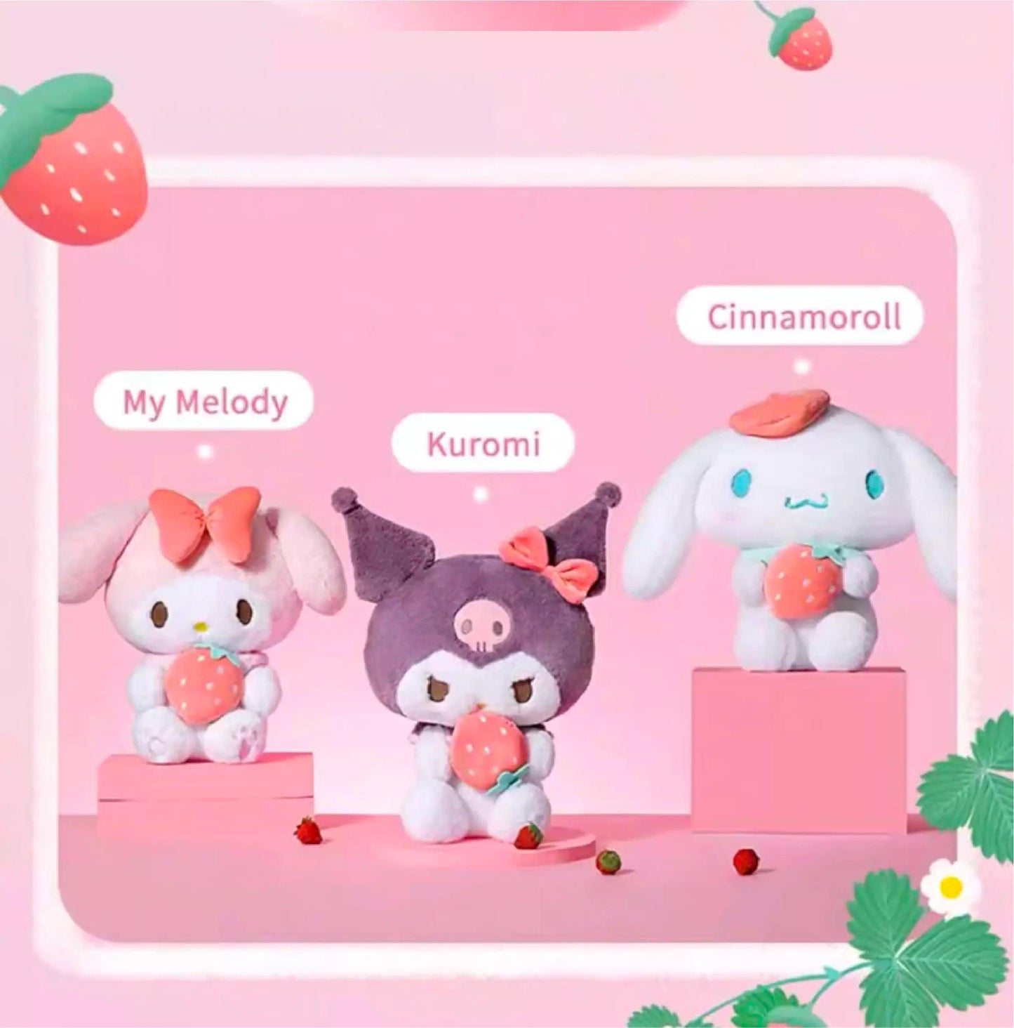 Sanrio Strawberry Series Plush Toy - In Kawaii Shop <span style="background-color:rgb(246,247,248);color:rgb(28,30,33);"> Sanrio Strawberry Series Plush Toy , Plush Toy , miniso , sanrio , www.inkawaiishop.com </span>