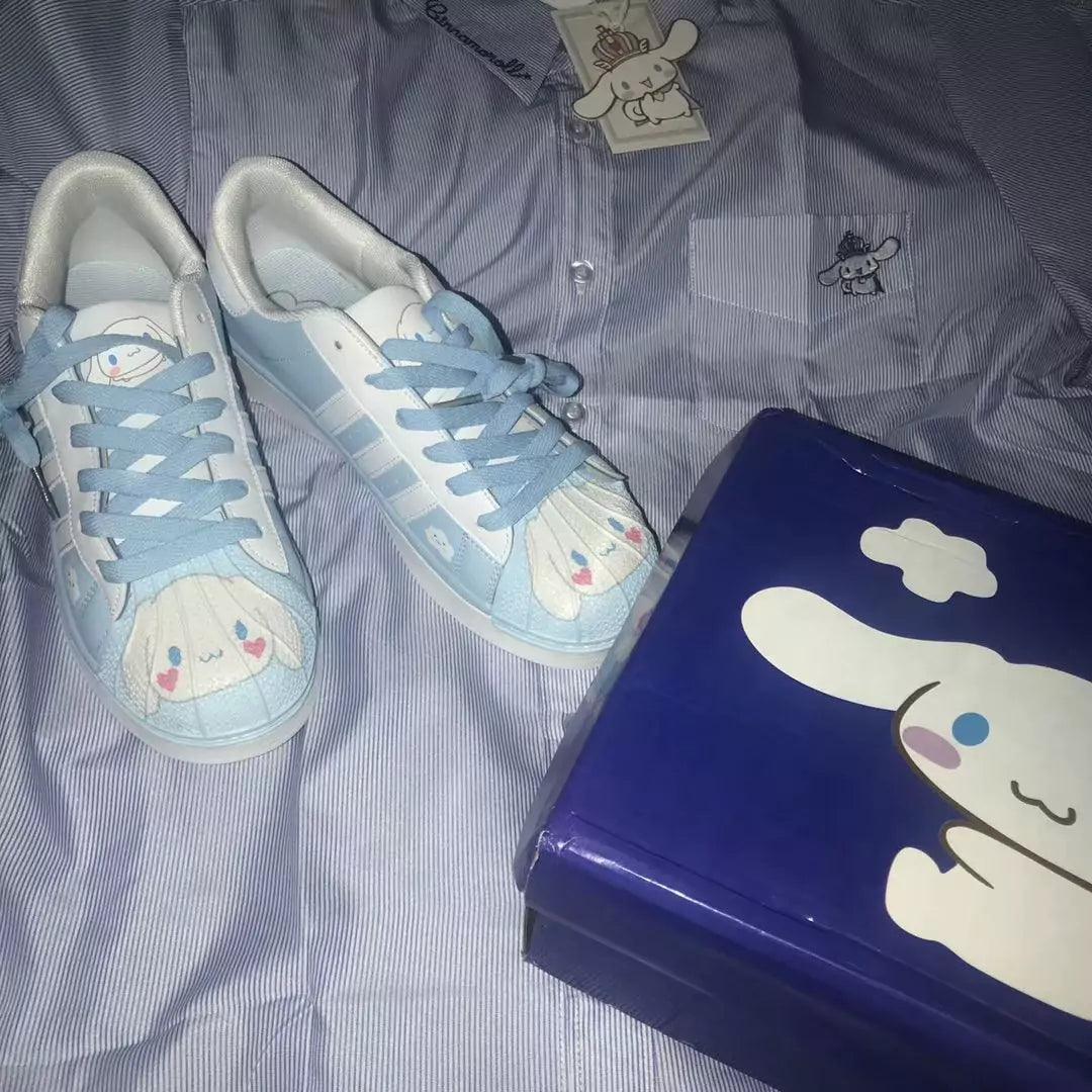 Cinnamoroll & Hello Kitty Kawaii Face Sneakers - In Kawaii Shop <span style="background-color:rgb(246,247,248);color:rgb(28,30,33);"> Cinnamoroll & Hello Kitty Kawaii Face Sneakers , Shoes , In Kawaii Shop , sanrio , www.inkawaiishop.com </span>