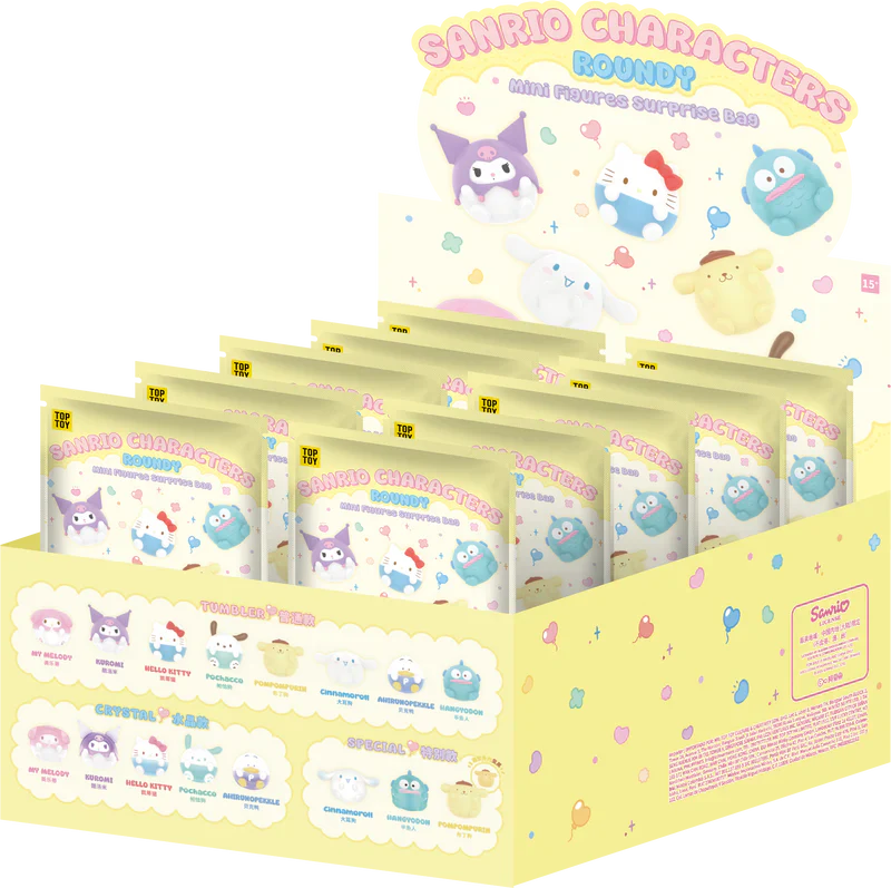 Sanrio Chubby Round Mini Figures Blind Bag (3 pcs per bag)