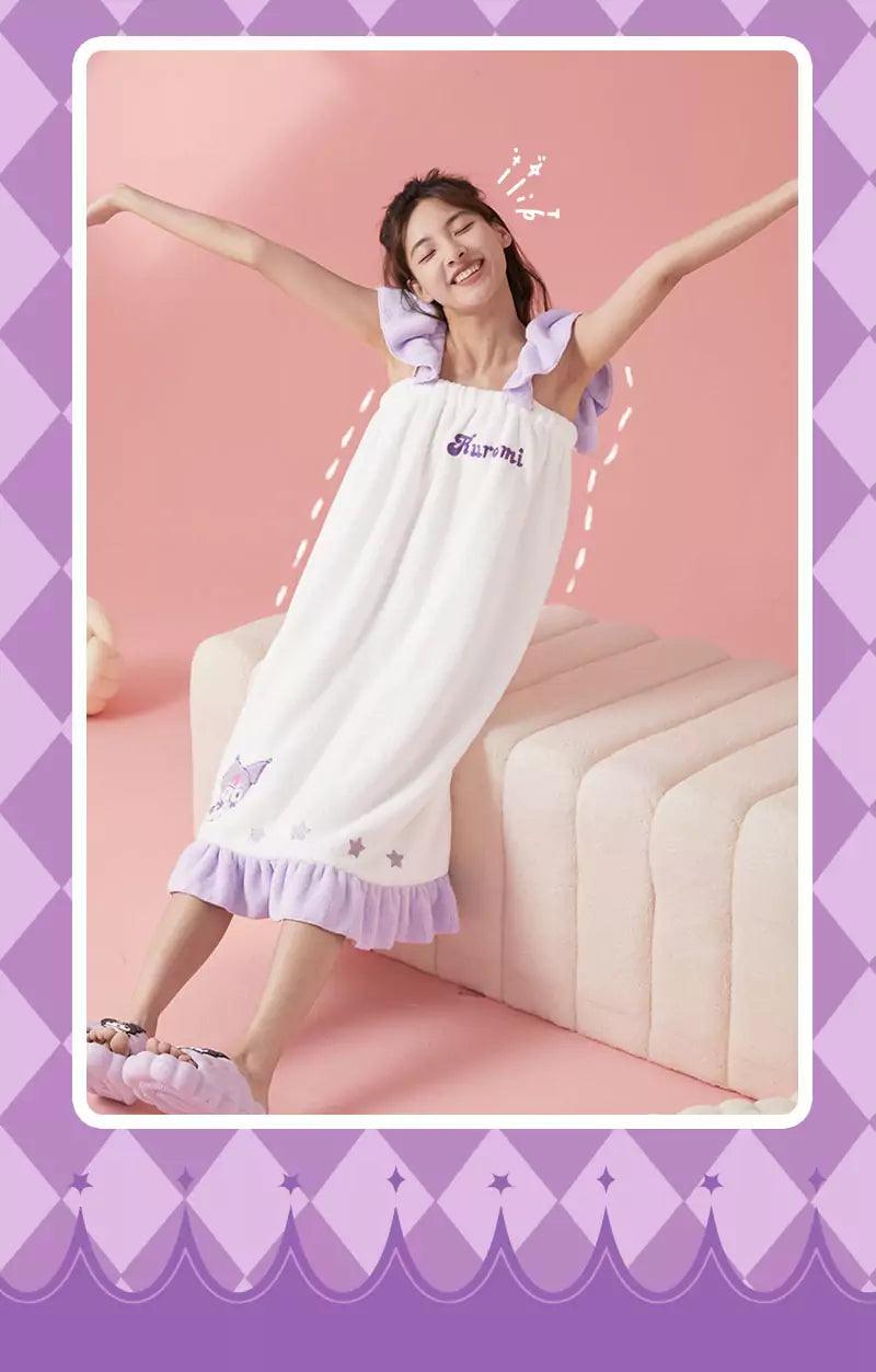 Kuromi Bathrobe - In Kawaii Shop <span style="background-color:rgb(246,247,248);color:rgb(28,30,33);"> Kuromi Bathrobe , Bathrobe , Sanrio Smiles , sanrio , www.inkawaiishop.com </span>
