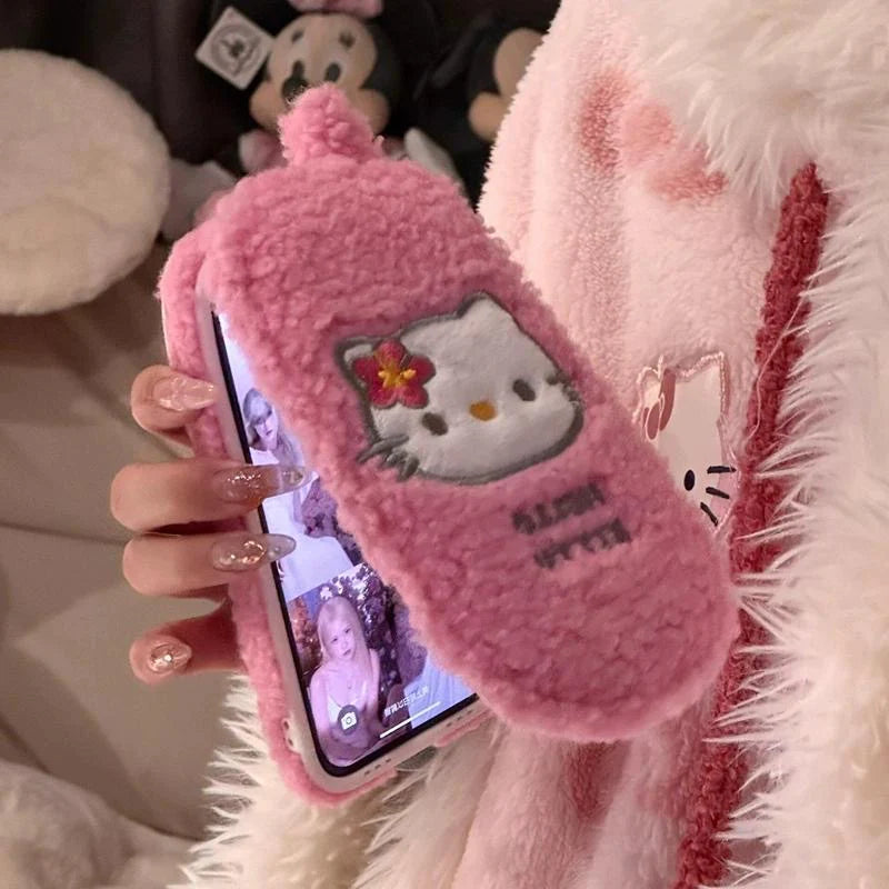 HelloKitty Dreamy Pink Fuzzy Phone Case – In Kawaii Shop HelloKitty Dreamy Pink Fuzzy Phone Case – In Kawaii Shop