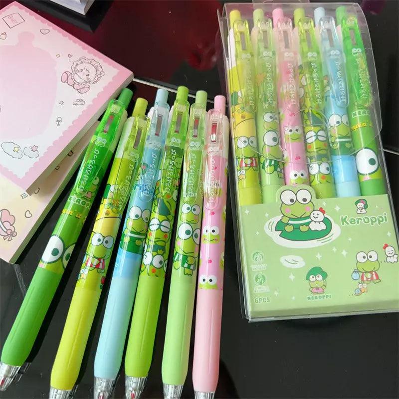 Keroppi Pen Pack (6 Pens) - In Kawaii Shop <span style="background-color:rgb(246,247,248);color:rgb(28,30,33);"> Keroppi Pen Pack (6 Pens) , Pen , Ledai , Pen, sanrio, stationary , www.inkawaiishop.com </span>