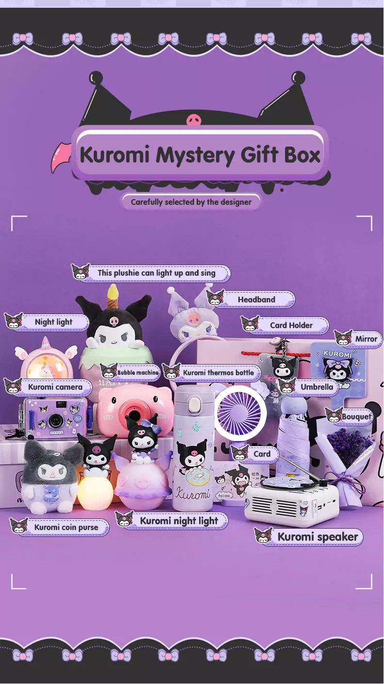 Kuromi Valued Mystery Gift Box - In Kawaii Shop <span style="background-color:rgb(246,247,248);color:rgb(28,30,33);"> Kuromi Valued Mystery Gift Box , Mystery Box , In Kawaii Shop , PLUSHY, sanrio , www.inkawaiishop.com </span>