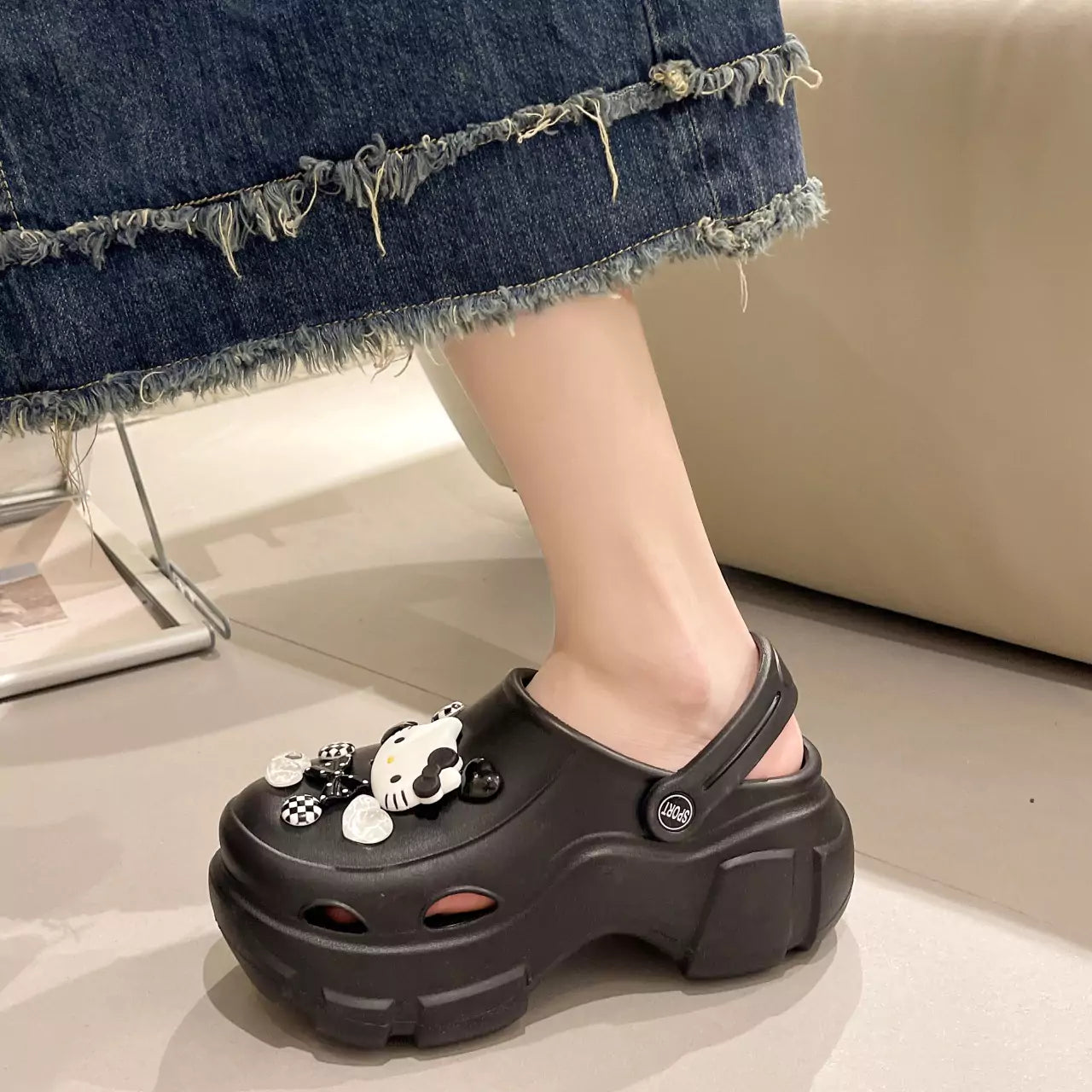 HelloKitty Clogs Platform Shoes