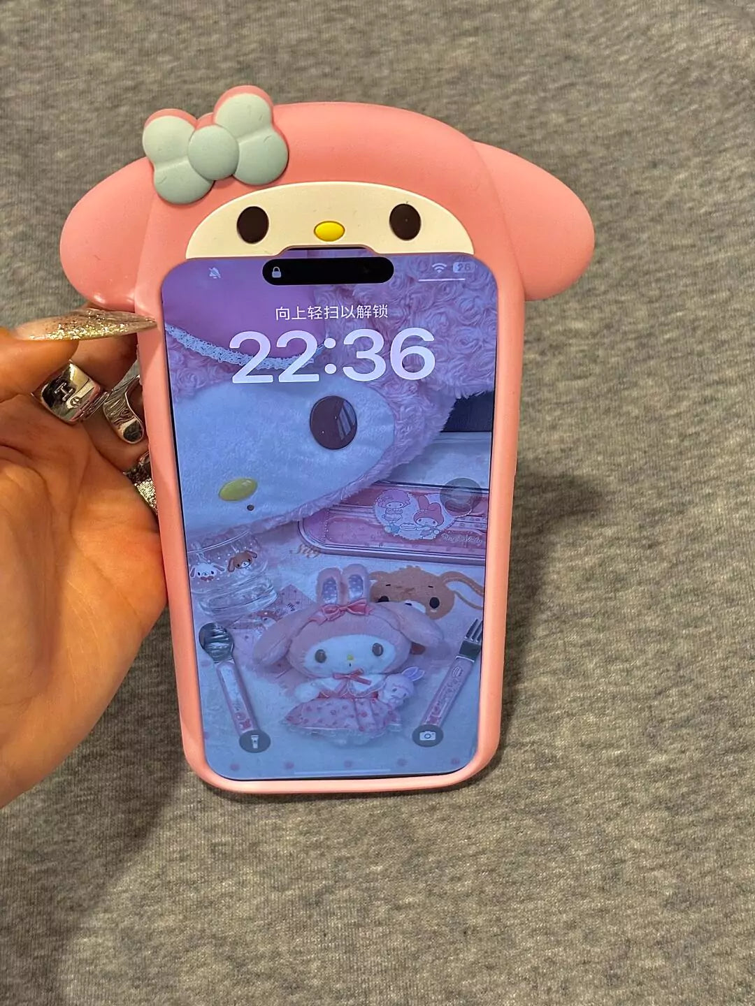 HelloKitty/My Melody Shape Silicone Phone Case