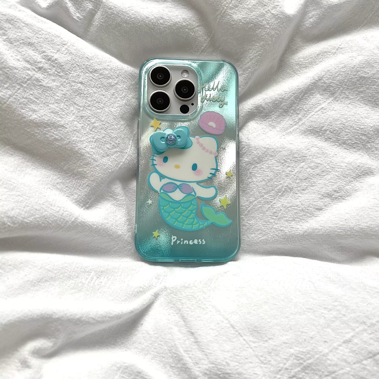 Hello Kitty Mermaid Princess Phone Case with Phone Charm