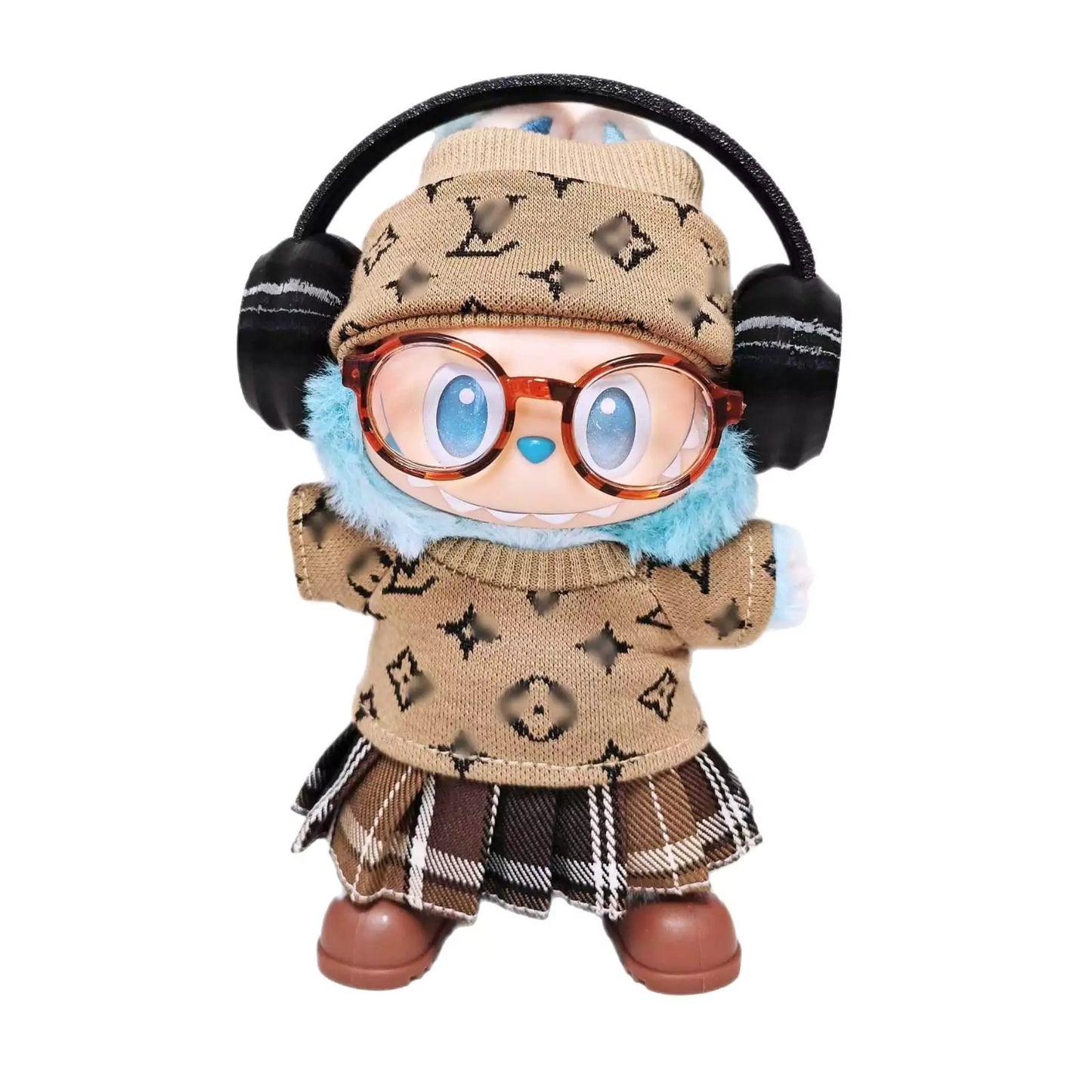 Headset Style Labubu Clothes Set