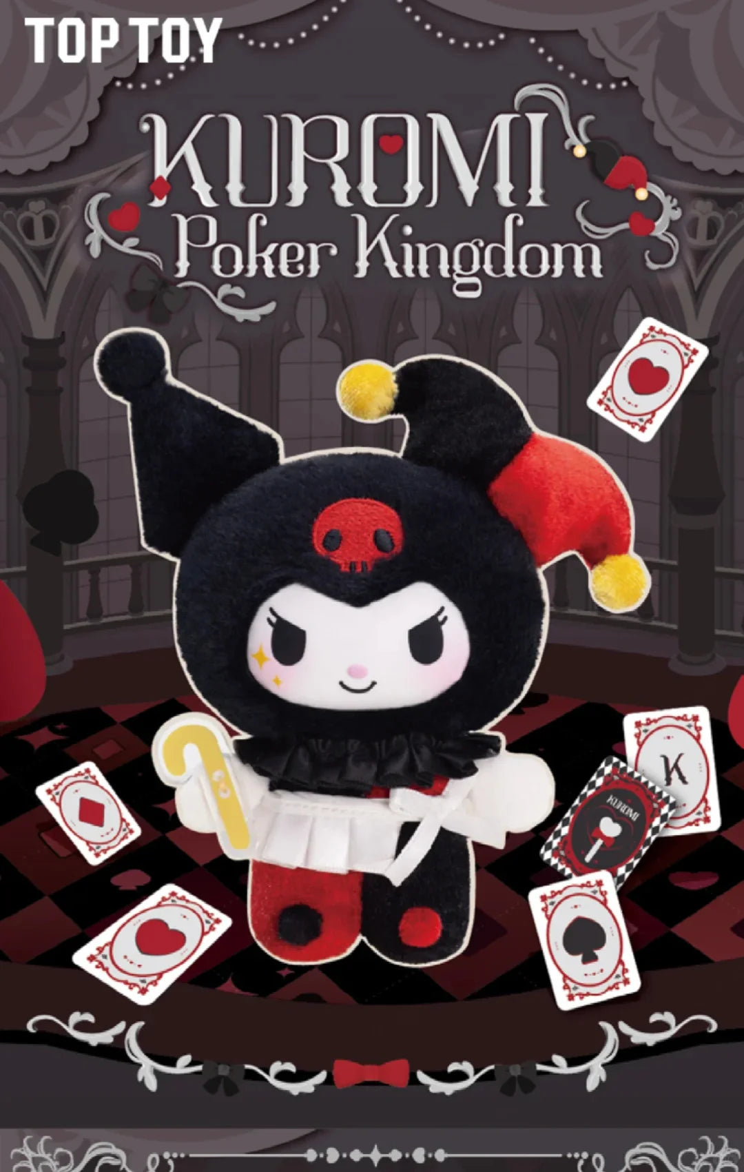 Kuromi Poker Kingdom Plush Doll Limited Edition Gothic Playing