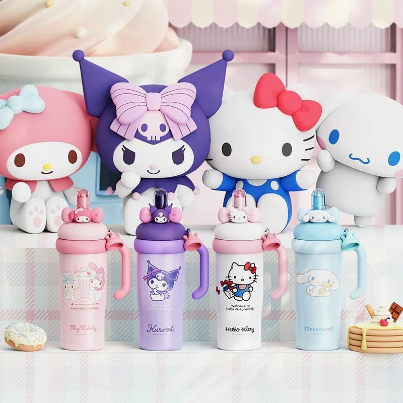 Sanrio Tumbler with Handle Stainless Steel Insulated Cup with Lid