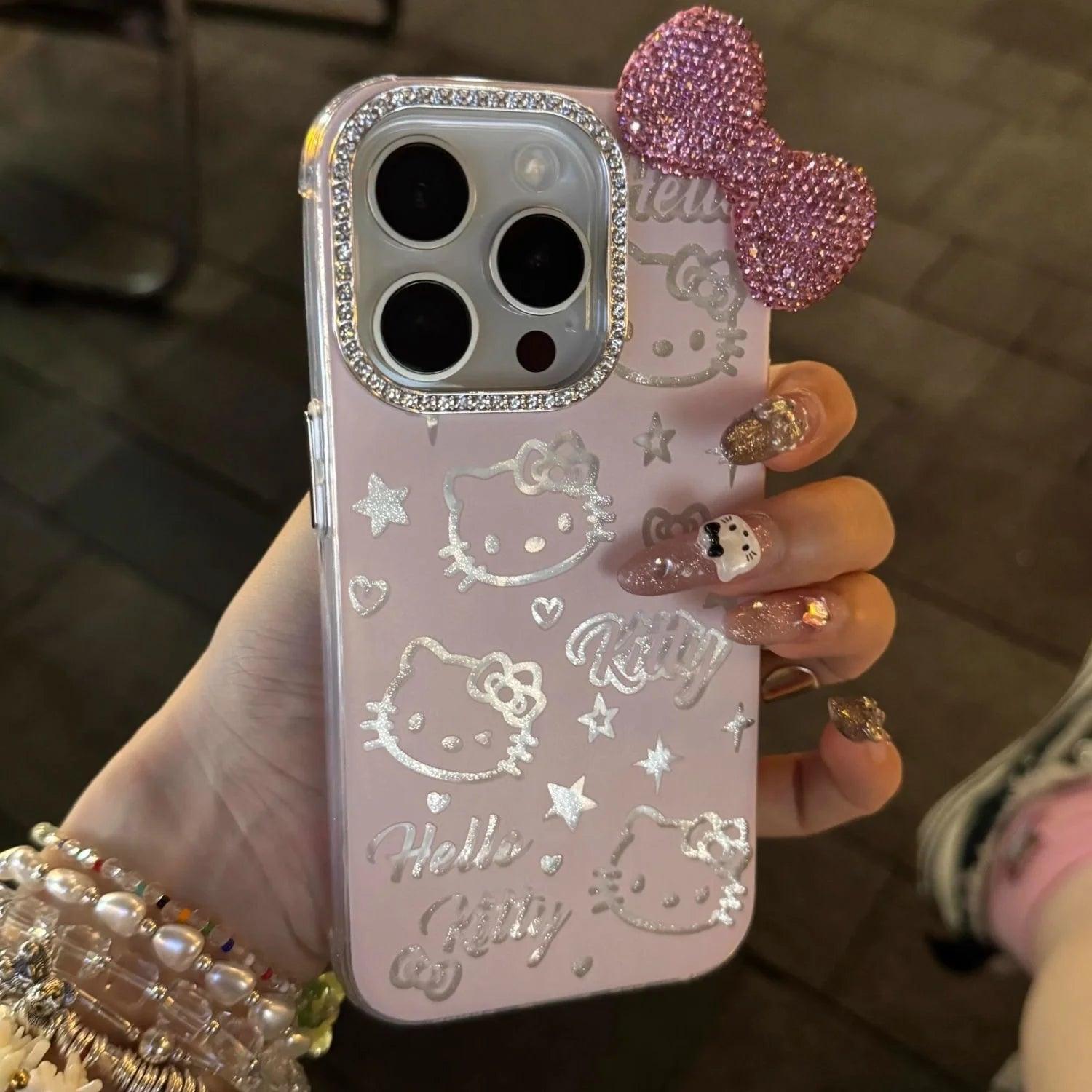 HelloKitty Rhinestone Phone Case In Kawaii Shop HelloKitty Rhinestone Phone Case In Kawaii Shop