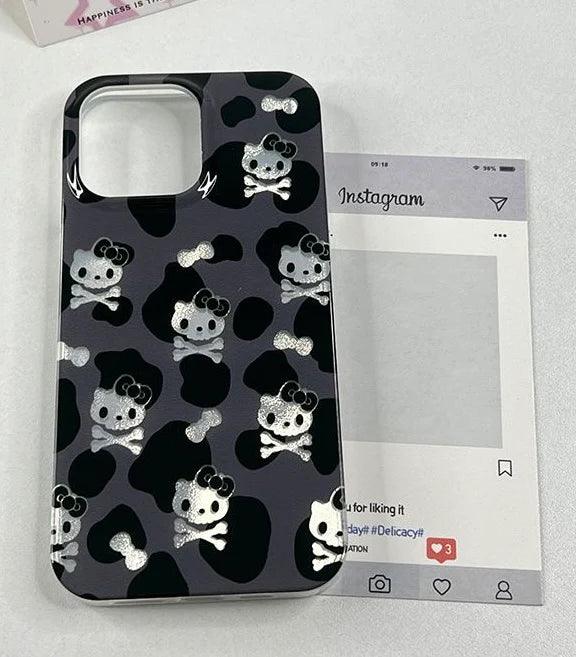 HelloKitty Skull Face Phone Case In Kawaii Shop HelloKitty Skull Face Phone Case In Kawaii Shop