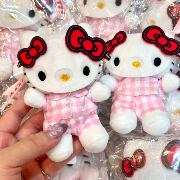 Hello Kitty Face Mask Pajamas Plush Keychain Bag Charms – In