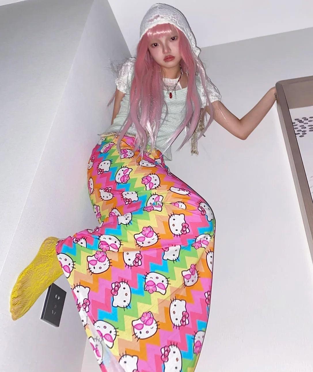 hello kitty maxi dress Watch Hello Kitty Floral Square Neck Smocked Cami Maxi Dress on Amazon Live