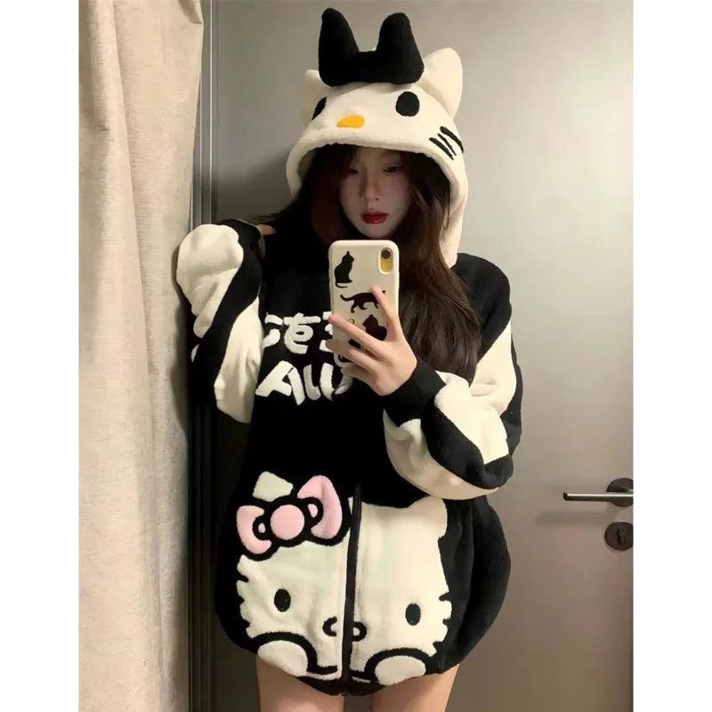 Hello Kitty Sanrio Deken Hoodie Meisjes Tieners Kawaii Oversized Fleece Draagbare Deken Bijgevoegde Pluche Loungewear, Anime Geschenken, roze, One Size Hello Kitty Sanrio Deken Hoodie Meisjes Tieners Kawaii Oversized Fleece Draagbare Deken Bijgevoegde Pluche Loungewear, Anime Geschenken, roze, One Size