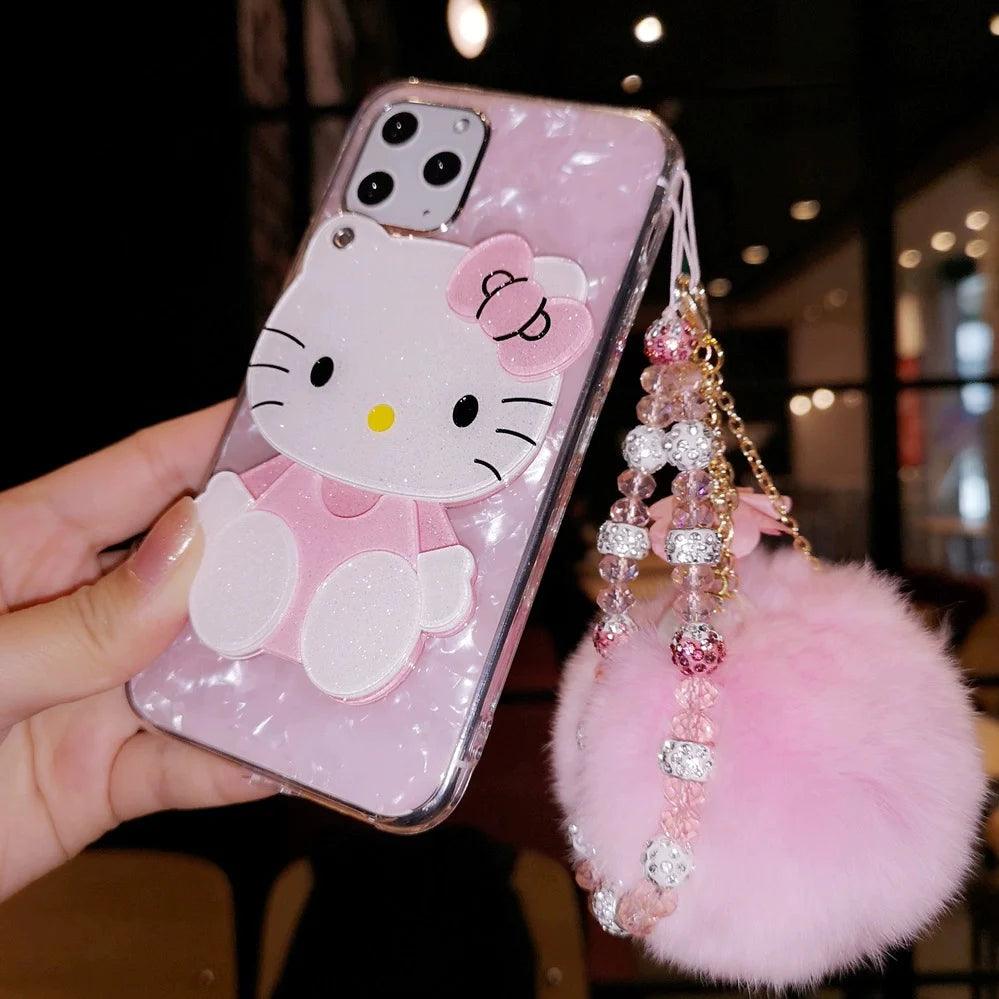 HelloKitty Shell Phone Case With Phone Charm – In Kawaii Shop