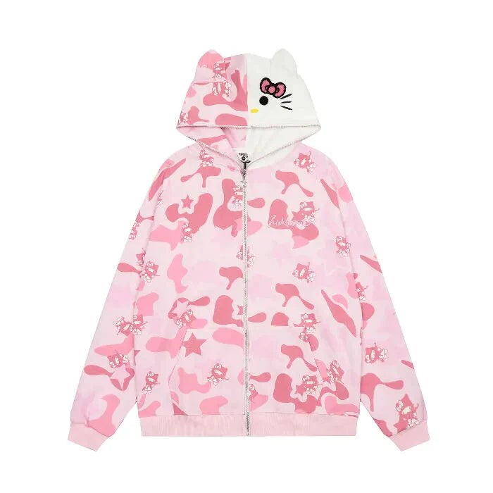 Hello kitty zip clearance up hoodie