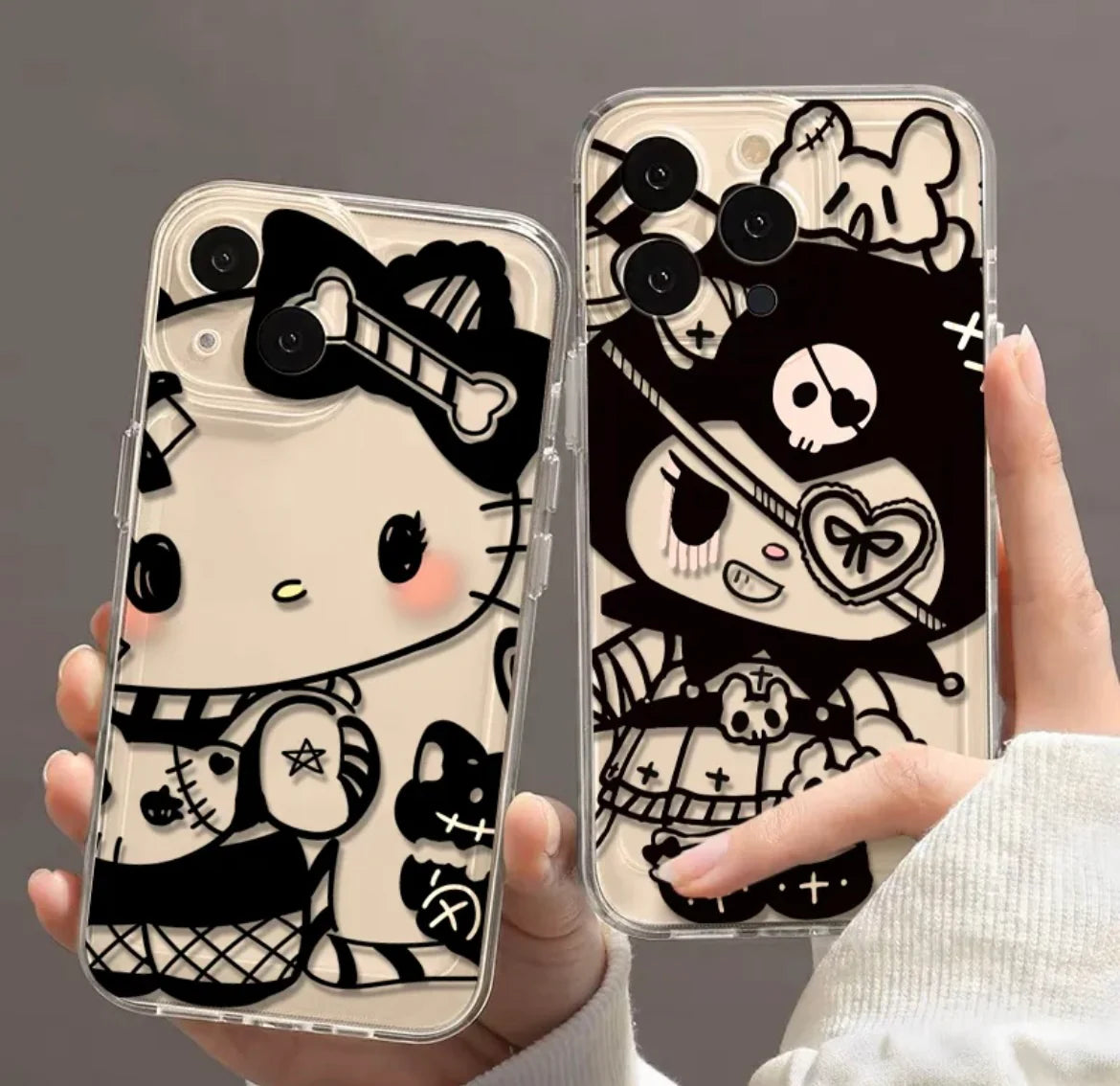 Hello Kitty / Kuromi Dark Angel Transparent Phone Case – In Kawaii Shop