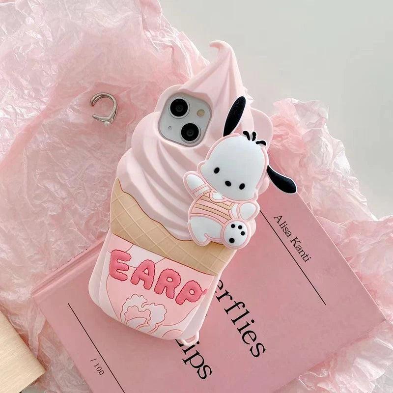 Pochacco/Hello Kitty Ice Cream Phone Case – In Kawaii Shop Pochacco/Hello Kitty Ice Cream Phone Case – In Kawaii Shop