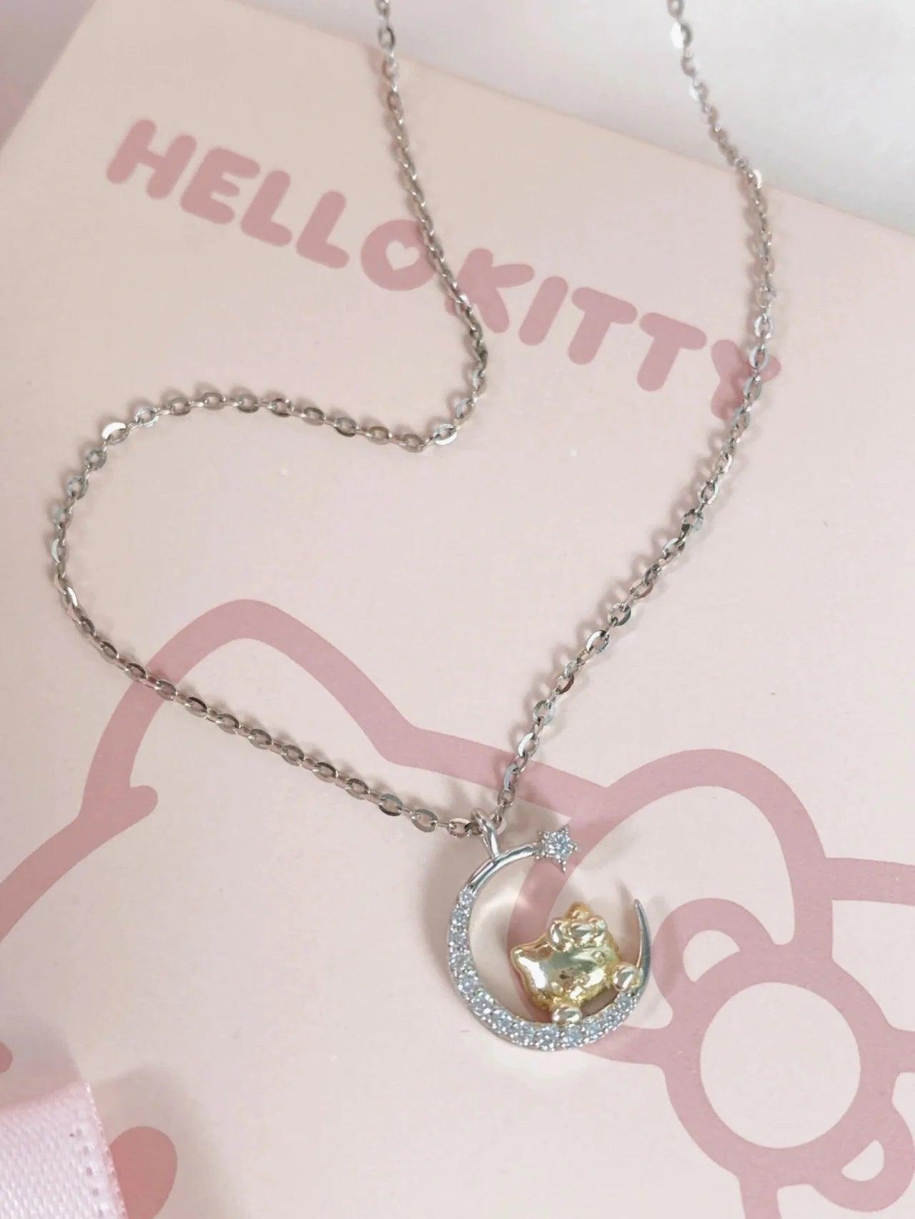 Hello Kitty Star and Moon Necklace - In Kawaii Shop <span style="background-color:rgb(246,247,248);color:rgb(28,30,33);"> Hello Kitty Star and Moon Necklace , necklace , ZGO , sanrio , www.inkawaiishop.com </span>