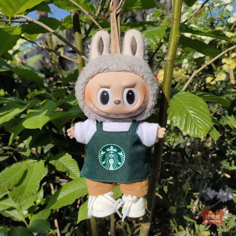 Labubu Starbucks-Inspired Doll Outfit (4-Piece Set)