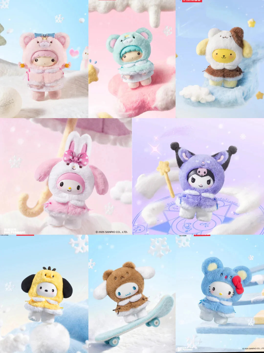 Sanrio Winter Animal Costume Plush Collection