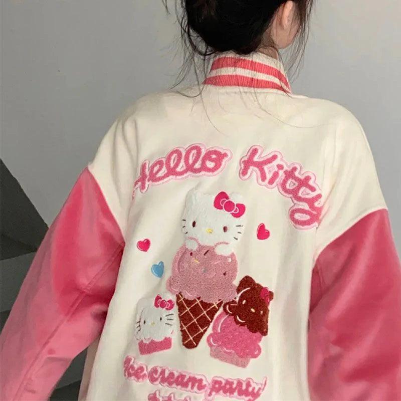 HelloKitty Embroidered Bomber Jacket - In Kawaii Shop <span style="background-color:rgb(246,247,248);color:rgb(28,30,33);"> HelloKitty Embroidered Bomber Jacket , Jacket , In Kawaii Shop , sanrio, Y2K Style , www.inkawaiishop.com </span>