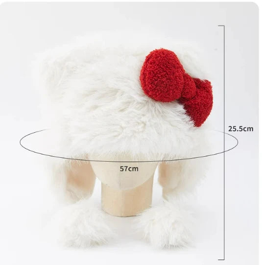 Hello Kitty Fluffy Ear Hat