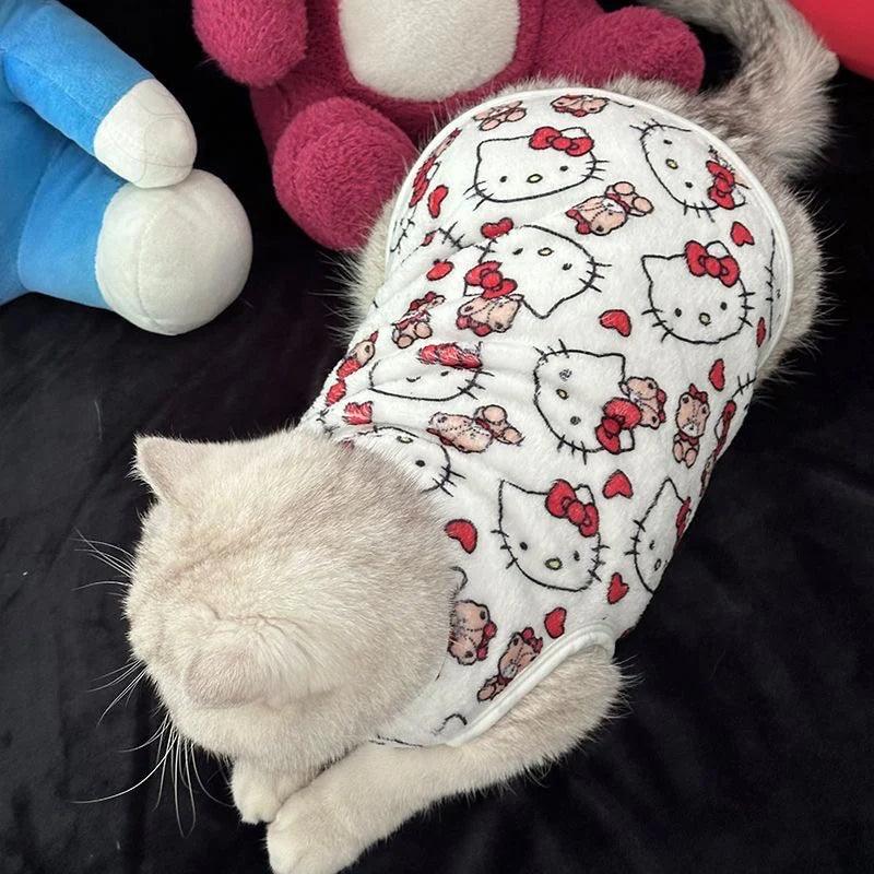 HelloKitty Cats Pets Warm Fuzzy Vest - In Kawaii Shop <span style="background-color:rgb(246,247,248);color:rgb(28,30,33);"> HelloKitty Cats Pets Warm Fuzzy Vest , Pet Apparel , In Kawaii Shop , sanrio , www.inkawaiishop.com </span>