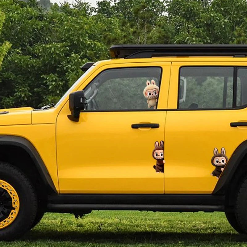Labubu Goblin Grin Car Stickers Set