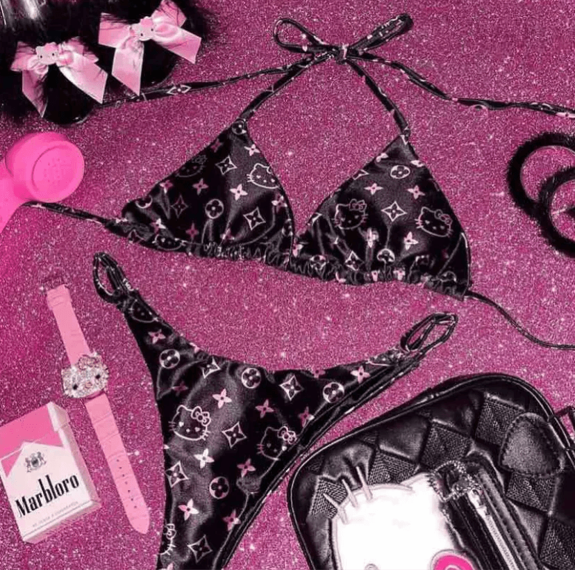 HelloKitty Sweetheart Satin Bikini&Shorts Set - In Kawaii Shop <span style="background-color:rgb(246,247,248);color:rgb(28,30,33);"> HelloKitty Sweetheart Satin Bikini&Shorts Set , Bra and Underwear , In Kawaii Shop , sanrio , www.inkawaiishop.com </span>