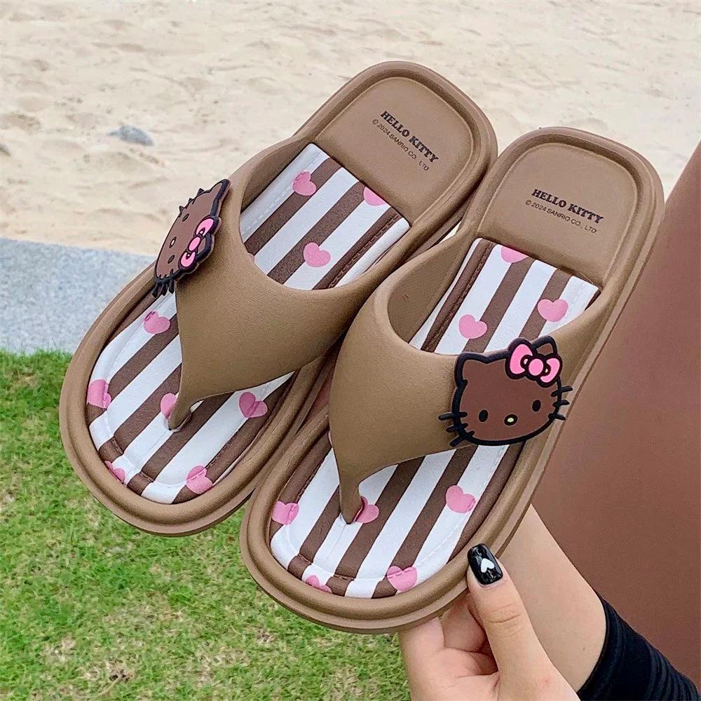 Tanned Hello Kitty Flip-flop Slippers - In Kawaii Shop <span style="background-color:rgb(246,247,248);color:rgb(28,30,33);"> Tanned Hello Kitty Flip-flop Slippers , Slippers , Alifish x Sanrio , sanrio , www.inkawaiishop.com </span>