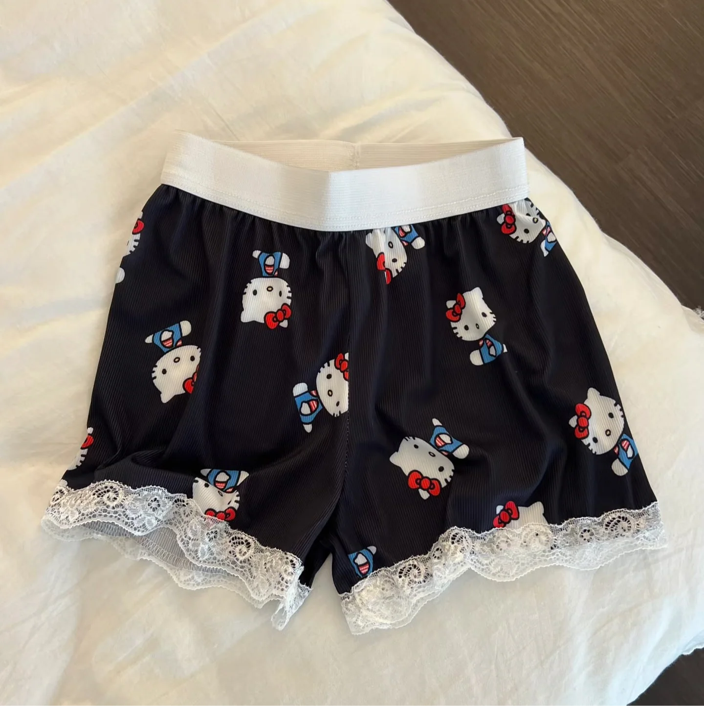 Hello Kitty Pink Lace Bralette & Shorts Set