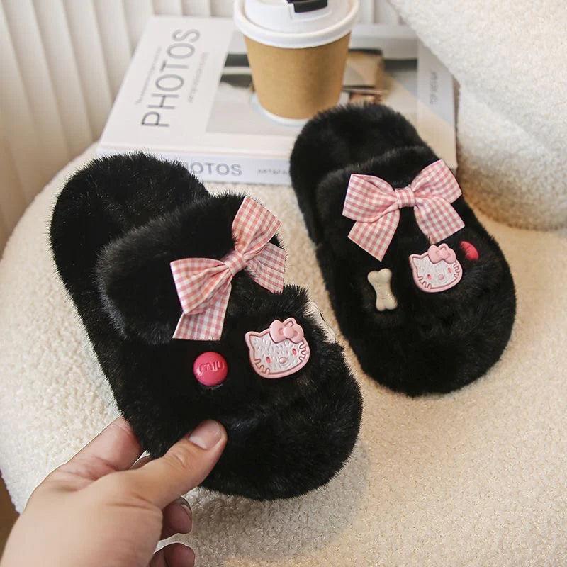 Hello Kitty Fluffy Kids' Slippers - In Kawaii Shop <span style="background-color:rgb(246,247,248);color:rgb(28,30,33);"> Hello Kitty Fluffy Kids' Slippers , Slippers , In Kawaii Shop , sanrio , www.inkawaiishop.com </span>
