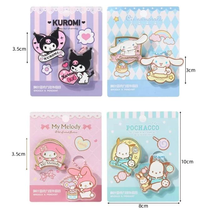 Sanrio Medal Pin and Charm Set - In Kawaii Shop <span style="background-color:rgb(246,247,248);color:rgb(28,30,33);"> Sanrio Medal Pin and Charm Set , Brooch , miniso , sanrio, stationary , www.inkawaiishop.com </span>
