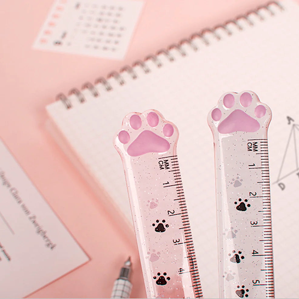 Glitter Cat Paw Ruler