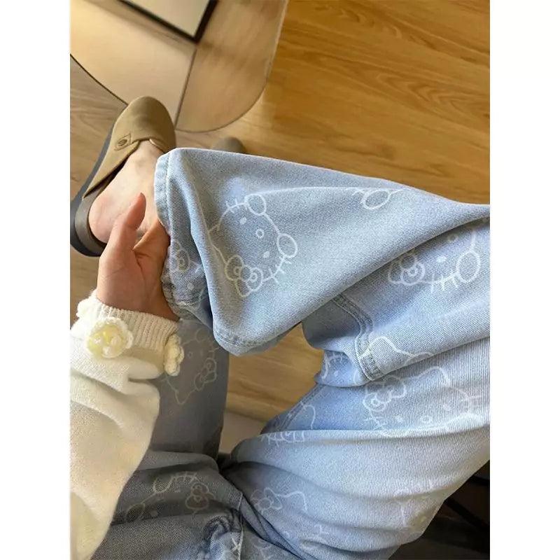 Hello Kitty Cool Flare Denim Jeans - In Kawaii Shop <span style="background-color:rgb(246,247,248);color:rgb(28,30,33);"> Hello Kitty Cool Flare Denim Jeans , Jeans , In Kawaii Shop , sanrio , www.inkawaiishop.com </span>