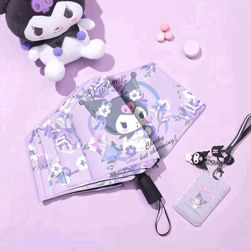 Kuromi Floral Umbrella (white handle) - In Kawaii Shop <span style="background-color:rgb(246,247,248);color:rgb(28,30,33);"> Kuromi Floral Umbrella (white handle) , umbrella , In Kawaii Shop , Kuromi, sanrio , www.inkawaiishop.com </span>