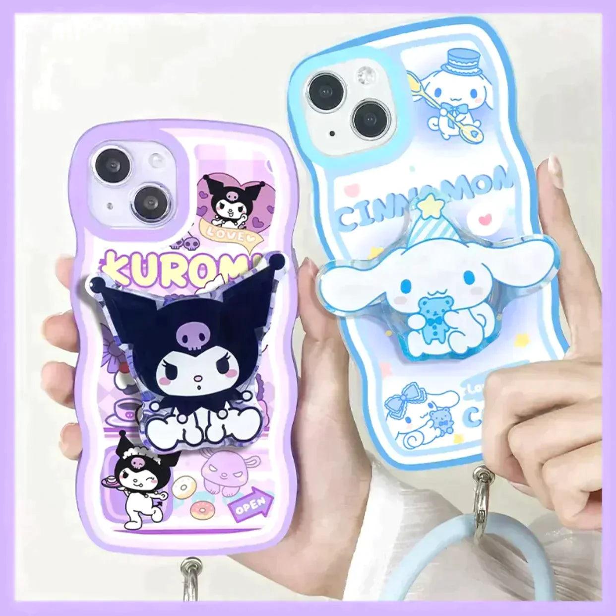 Sanrio Phone Case with Pop Socket & Bracelet In Kawaii Shop Sanrio Phone Case with Pop Socket & Bracelet In Kawaii Shop