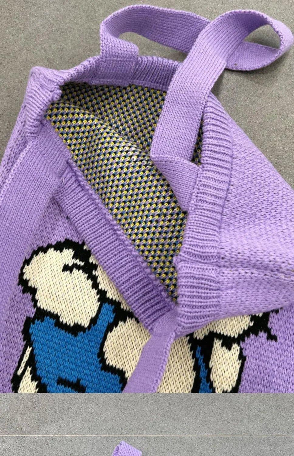 Hello Kitty Knitting Tote Bag - In Kawaii Shop <span style="background-color:rgb(246,247,248);color:rgb(28,30,33);"> Hello Kitty Knitting Tote Bag , , InKawaiiShop , sanrio , www.inkawaiishop.com </span>