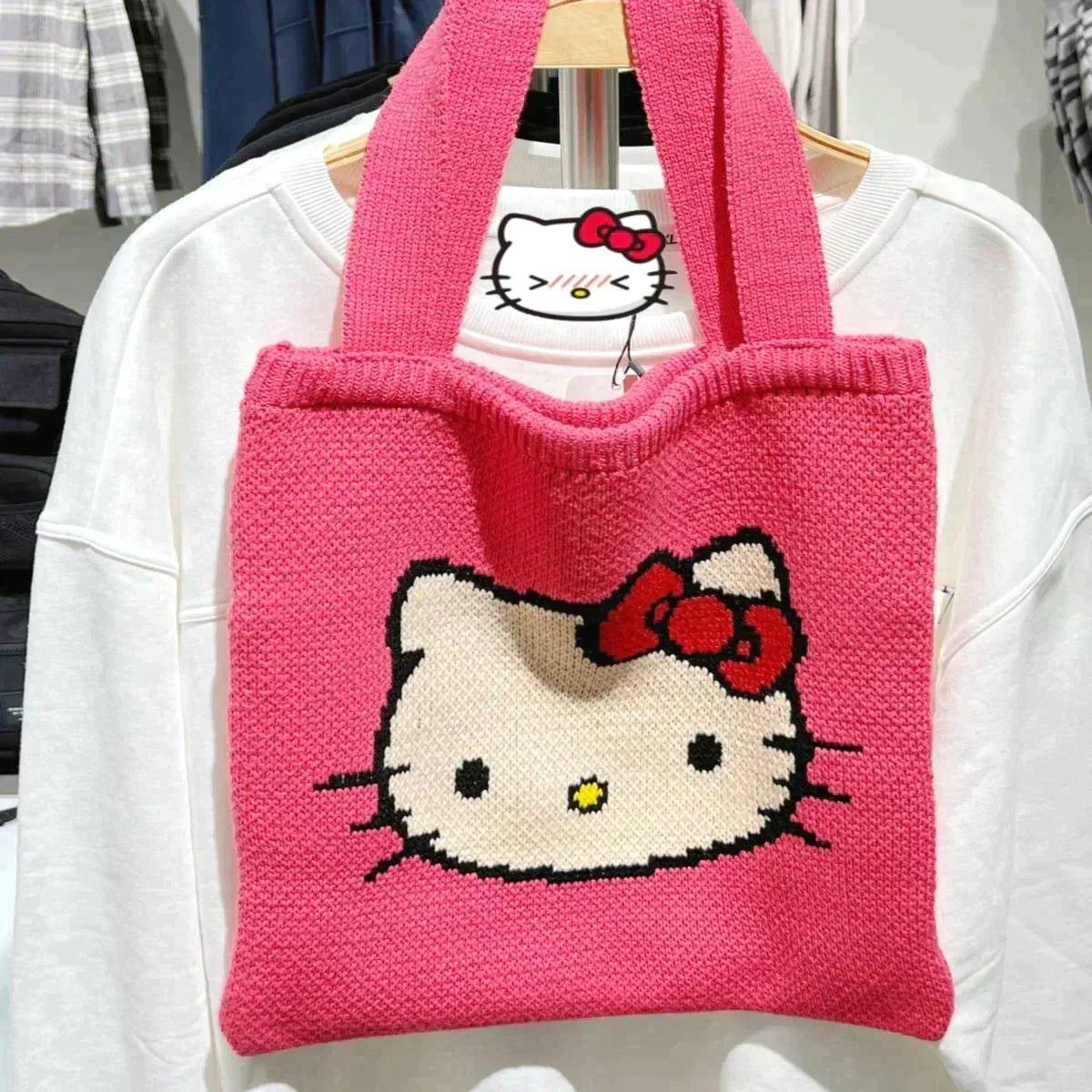 Hello Kitty Knitting Tote Bag In Kawaii Shop Hello Kitty Knitting Tote Bag In Kawaii Shop