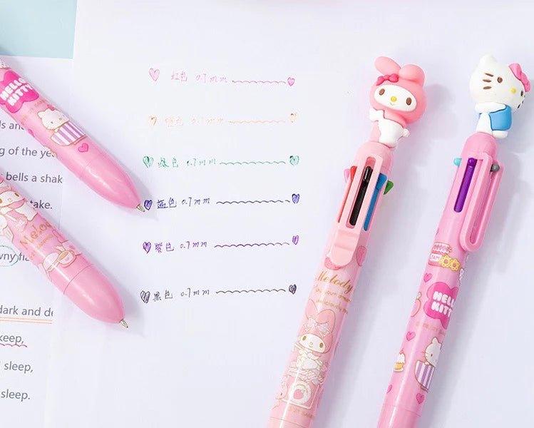 My Melody / Hello Kitty 6 color Ballpoint Pen - In Kawaii Shop <span style="background-color:rgb(246,247,248);color:rgb(28,30,33);"> My Melody / Hello Kitty 6 color Ballpoint Pen , Ballpoint Pen , InKawaiiShop , Pen, sanrio, stationary , www.inkawaiishop.com </span>