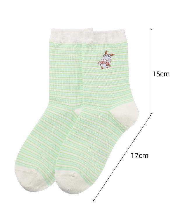 Sanrio Colorful Garden Women's Knee-High Socks with Cute Polka Dot Stripes - In Kawaii Shop <span style="background-color:rgb(246,247,248);color:rgb(28,30,33);"> Sanrio Colorful Garden Women's Knee-High Socks with Cute Polka Dot Stripes , Socks , miniso , sanrio , www.inkawaiishop.com </span>