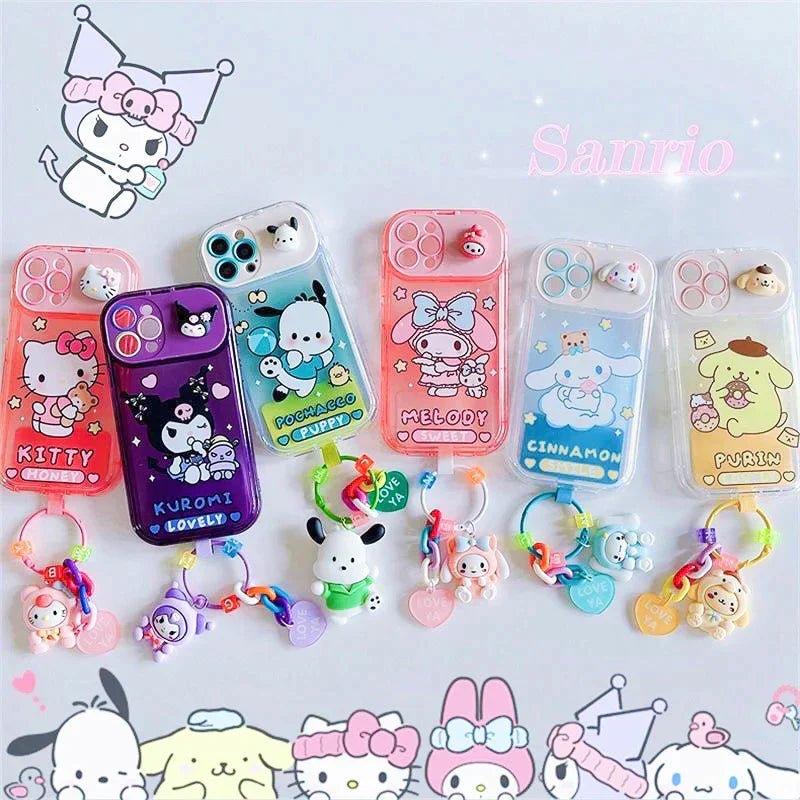 Sanrio Phone Case with Mirror & Dangle Charm – In Kawaii Shop Sanrio Phone Case with Mirror & Dangle Charm – In Kawaii Shop