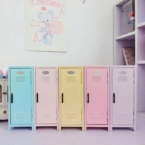Macaron-colored Mini Lockers → - In Kawaii Shop