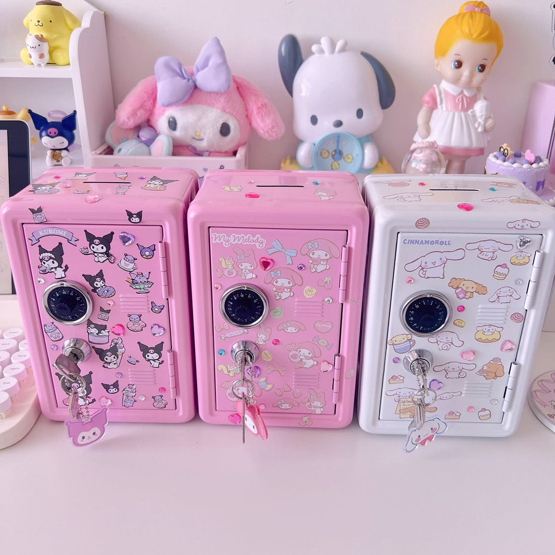 Sanrio Safe Box Desktop Organizer with Piggy Bank Functionality→ - In Kawaii Shop