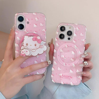 Hello Kitty Angelic MagSafe Phone Case with Pop Socket