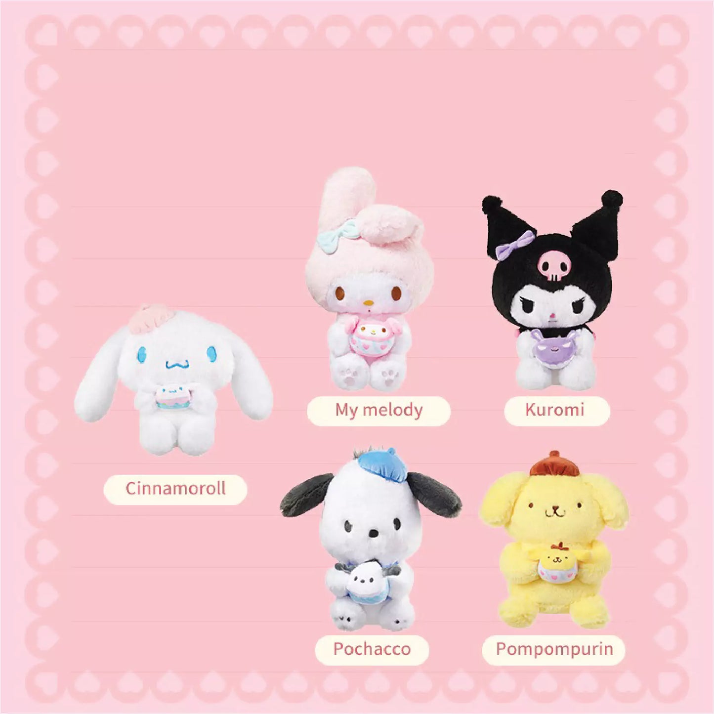 Sanrio Sitting Plush Toy with Mini Self-Hug