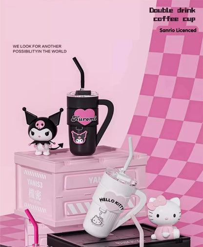 HelloKitty/Kuromi in Car Insulated CupTumbler 40 Oz