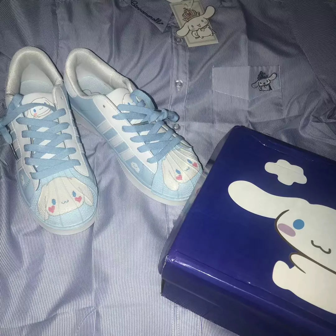 Cinnamoroll & Hello Kitty Kawaii Face Sneakers