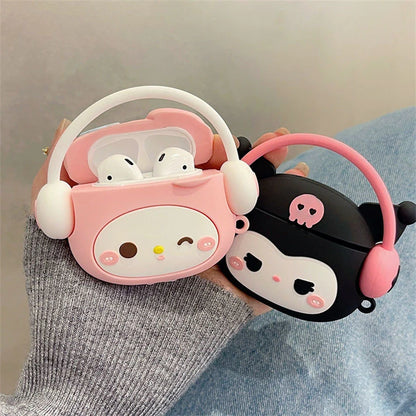 Sanrio Wearing Headphone AirPod Case